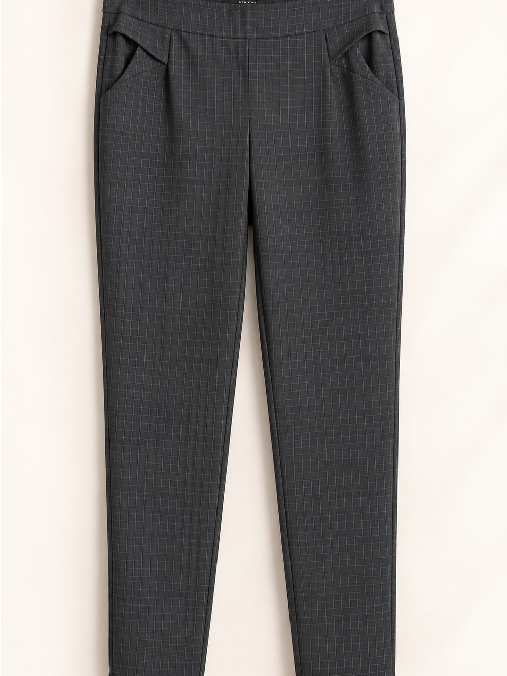 Kay Unger Slim Charcoal Pinstripe Women’s Slim Fit Dress Pants- Sz M